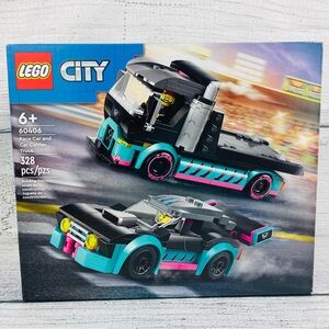 LEGO City Race Car & Car Carrier Truck Building Set - NEW